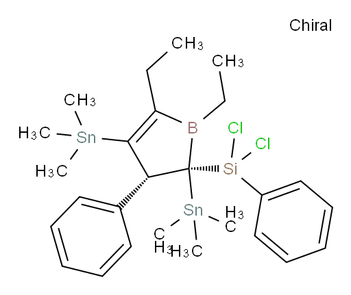 二氯((2R,3R)-1,5-二乙基-3-苯基-2,4-双(三甲基锡基)-2,3-二氢-1H-borol-2-基)(苯基)硅烷