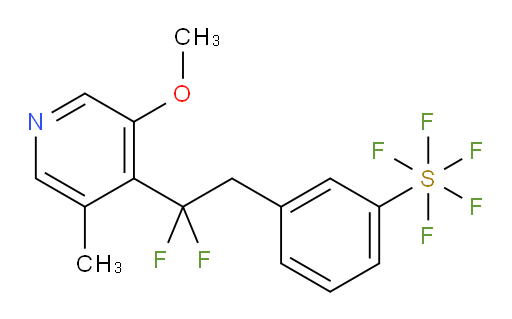 3-(2,2-difluoro-2-(3-methoxy-5-methylpyridin-4-yl)ethyl)(pentafluoromercapto)benzene