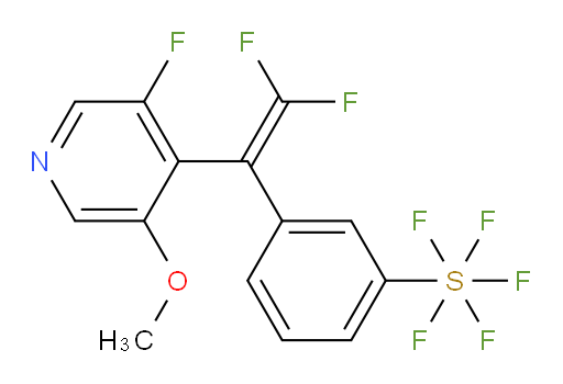 3-(2,2-difluoro-1-(3-fluoro-5-methoxypyridin-4-yl)vinyl)(pentafluoromercapto)benzene