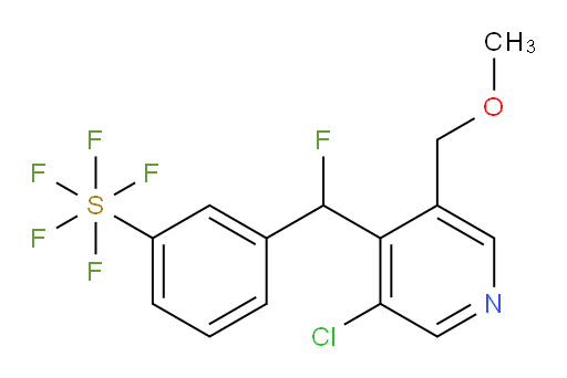 3-((3-chloro-5-(methoxymethyl)pyridin-4-yl)fluoromethyl)(pentafluoromercapto)benzene