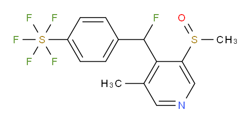 4-(fluoro(3-methyl-5-(methylsulfinyl)pyridin-4-yl)methyl)(pentafluoromercapto)benzene
