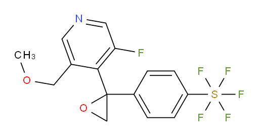 4-(2-(3-fluoro-5-(methoxymethyl)pyridin-4-yl)oxiran-2-yl)(pentafluoromercapto)benzene