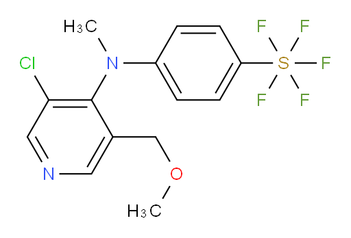 4-((3-chloro-5-(methoxymethyl)pyridin-4-yl)(methyl)amino)(pentafluoromercapto)benzene