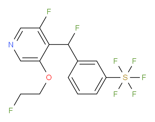 3-(fluoro(3-fluoro-5-(2-fluoroethoxy)pyridin-4-yl)methyl)(pentafluoromercapto)benzene