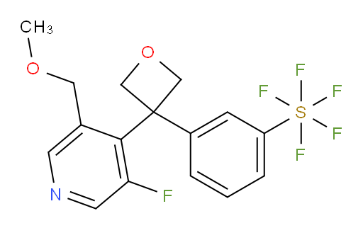 3-(3-(3-fluoro-5-(methoxymethyl)pyridin-4-yl)oxetan-3-yl)(pentafluoromercapto)benzene