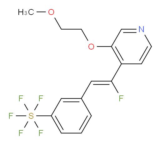 (Z)-3-(2-fluoro-2-(3-(2-methoxyethoxy)pyridin-4-yl)vinyl)(pentafluoromercapto)benzene