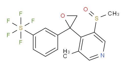 3-(2-(3-methyl-5-(methylsulfinyl)pyridin-4-yl)oxiran-2-yl)(pentafluoromercapto)benzene