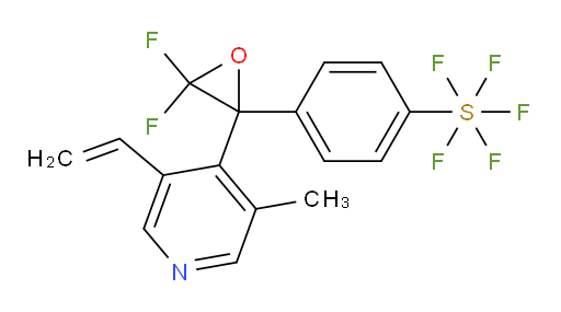4-(3,3-difluoro-2-(3-methyl-5-vinylpyridin-4-yl)oxiran-2-yl)(pentafluoromercapto)benzene