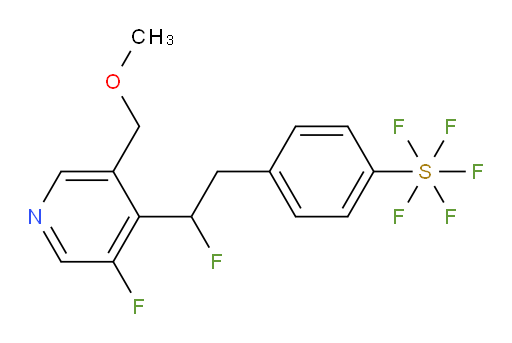 4-(2-fluoro-2-(3-fluoro-5-(methoxymethyl)pyridin-4-yl)ethyl)(pentafluoromercapto)benzene