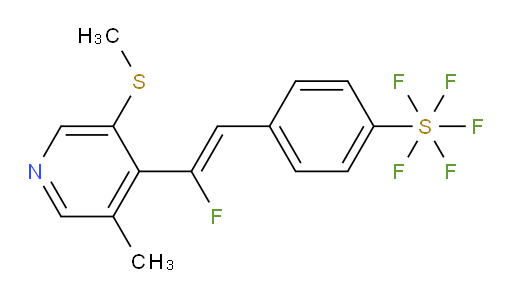 (Z)-4-(2-fluoro-2-(3-methyl-5-(methylthio)pyridin-4-yl)vinyl)(pentafluoromercapto)benzene