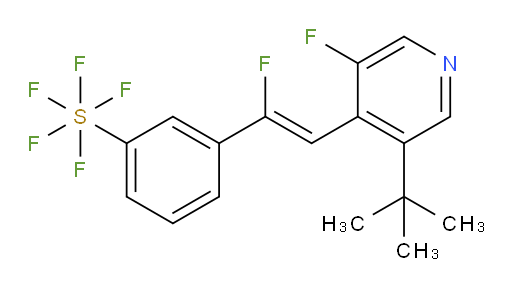 (Z)-3-(2-(3-(tert-butyl)-5-fluoropyridin-4-yl)-1-fluorovinyl)(pentafluoromercapto)benzene