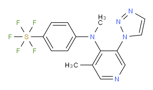 4-(methyl(3-methyl-5-(1H-1,2,3-triazol-1-yl)pyridin-4-yl)amino)(pentafluoromercapto)benzene