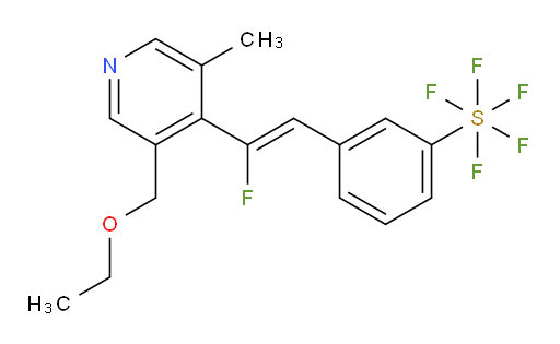 (Z)-3-(2-(3-(ethoxymethyl)-5-methylpyridin-4-yl)-2-fluorovinyl)(pentafluoromercapto)benzene