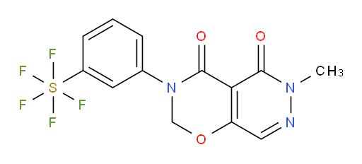 3-(3-(pentafluoromercapto)phenyl)-6-methyl-2H-pyridazino[4,5-e][1,3]oxazine-4,5(3H,6H)-dione