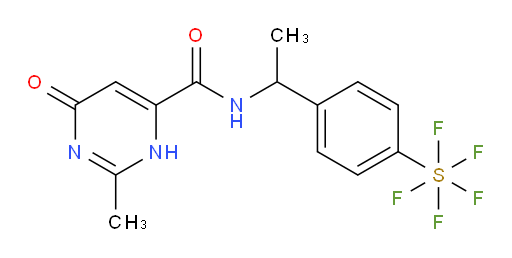[4-[(1R)-1-[[(1,6-Dihydro-2-methyl-6-oxo-4-pyrimidinyl)carbonyl]amino]ethyl]phenyl]sulfur pentafluoride