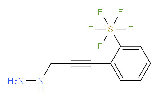 2-(3-hydrazinylprop-1-yn-1-yl)(pentafluoromercapto)benzene