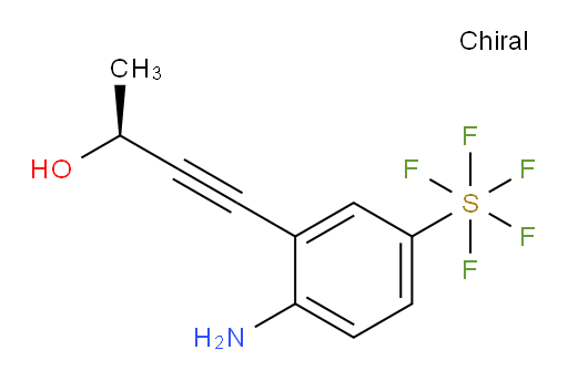 (S)-4-(2-amino-5-(pentafluoromercapto)phenyl)but-3-yn-2-ol