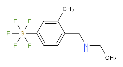 4-((ethylamino)methyl)-3-methyl(pentafluoromercapto)benzene