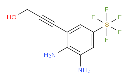 3-(2,3-diamino-5-(pentafluoromercapto)phenyl)prop-2-yn-1-ol