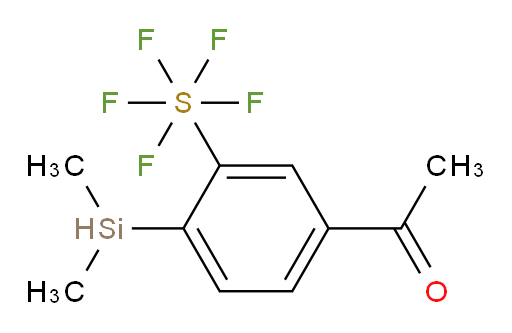 1-(4-(dimethylsilyl)-3-(pentafluoromercapto)phenyl)ethanone