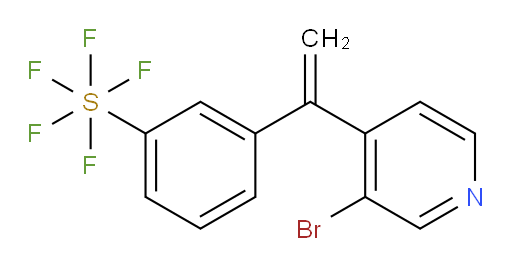 3-(1-(3-bromopyridin-4-yl)vinyl)(pentafluoromercapto)benzene