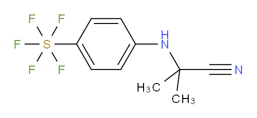 2-((4-(pentafluoromercapto)phenyl)amino)-2-methylpropanenitrile