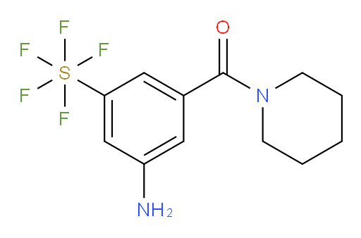 (3-amino-5-(pentafluoromercapto)phenyl)(piperidin-1-yl)methanone