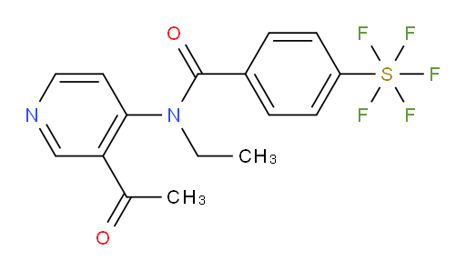 N-(3-acetylpyridin-4-yl)-N-ethyl-4-(pentafluoromercapto)benzamide