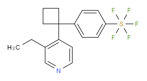 4-(1-(3-ethylpyridin-4-yl)cyclobutyl)(pentafluoromercapto)benzene