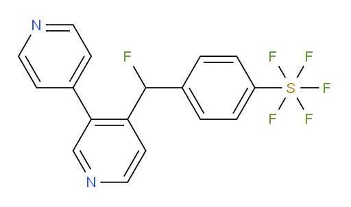 4-([3,4'-bipyridin]-4-ylfluoromethyl)(pentafluoromercapto)benzene