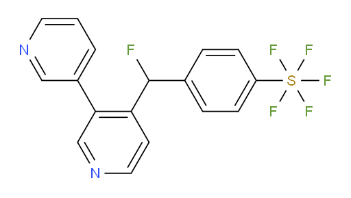 4-([3,3'-bipyridin]-4-ylfluoromethyl)(pentafluoromercapto)benzene
