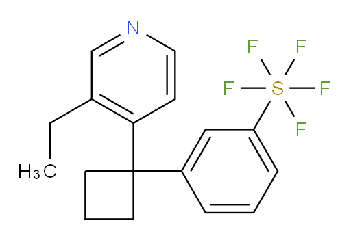 3-(1-(3-ethylpyridin-4-yl)cyclobutyl)(pentafluoromercapto)benzene