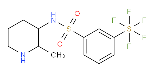 [3-[[(2-methyl-3-piperidinyl)amino]sulfonyl]phenyl]sulfur pentafluoride