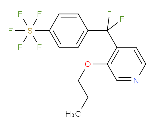 4-(difluoro(3-propoxypyridin-4-yl)methyl)(pentafluoromercapto)benzene
