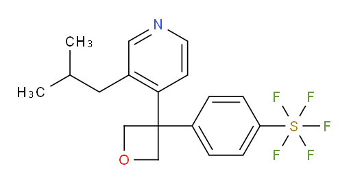 4-(3-(3-isobutylpyridin-4-yl)oxetan-3-yl)(pentafluoromercapto)benzene
