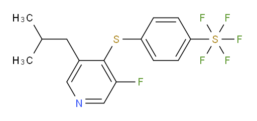 4-((3-fluoro-5-isobutylpyridin-4-yl)thio)(pentafluoromercapto)benzene