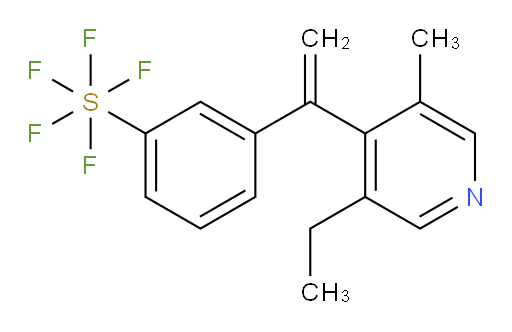 3-(1-(3-ethyl-5-methylpyridin-4-yl)vinyl)(pentafluoromercapto)benzene