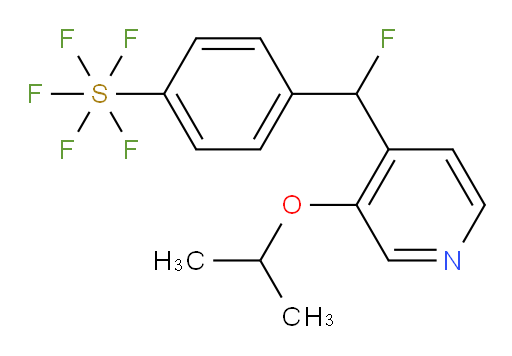 4-(fluoro(3-isopropoxypyridin-4-yl)methyl)(pentafluoromercapto)benzene