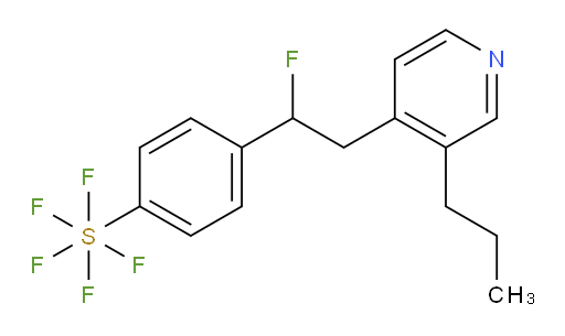 4-(1-fluoro-2-(3-propylpyridin-4-yl)ethyl)(pentafluoromercapto)benzene