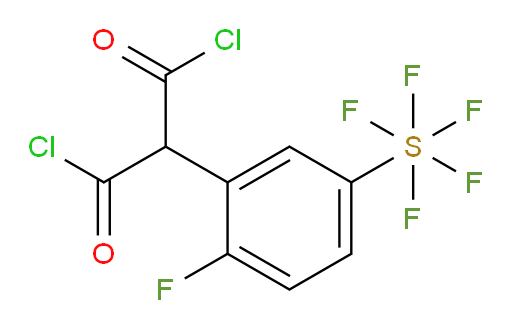 2-(2-fluoro-5-(pentafluoromercapto)phenyl)malonyl dichloride