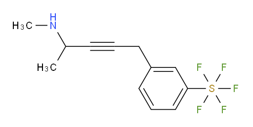 3-(4-(methylamino)pent-2-yn-1-yl)(pentafluoromercapto)benzene