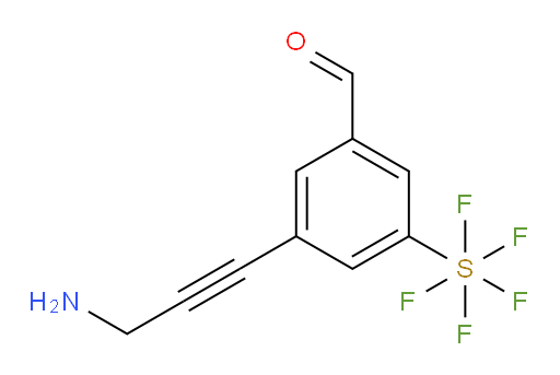 3-(3-aminoprop-1-yn-1-yl)-5-(pentafluoromercapto)benzaldehyde