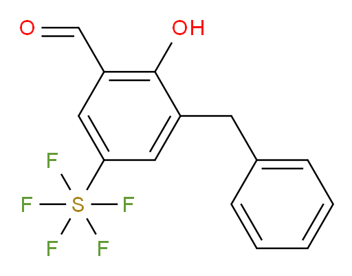 [3-formyl-4-hydroxy-5-(phenylmethyl)phenyl]-sulfur pentafluoride