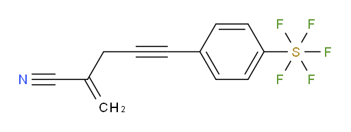 5-(4-(pentafluoromercapto)phenyl)-2-methylenepent-4-ynenitrile