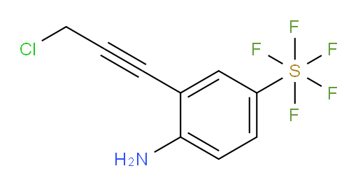 4-amino-3-(3-chloroprop-1-yn-1-yl)(pentafluoromercapto)benzene