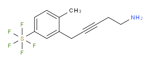 3-(5-aminopent-2-yn-1-yl)-4-methyl(pentafluoromercapto)benzene