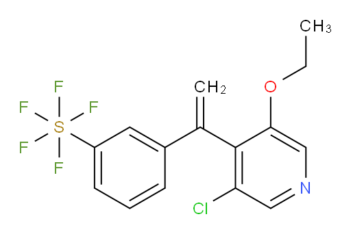 3-(1-(3-chloro-5-ethoxypyridin-4-yl)vinyl)(pentafluoromercapto)benzene