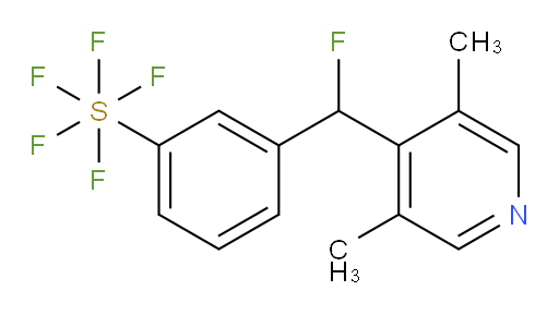 3-((3,5-dimethylpyridin-4-yl)fluoromethyl)(pentafluoromercapto)benzene