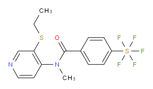 N-(3-(ethylthio)pyridin-4-yl)-4-(pentafluoromercapto)-N-methylbenzamide