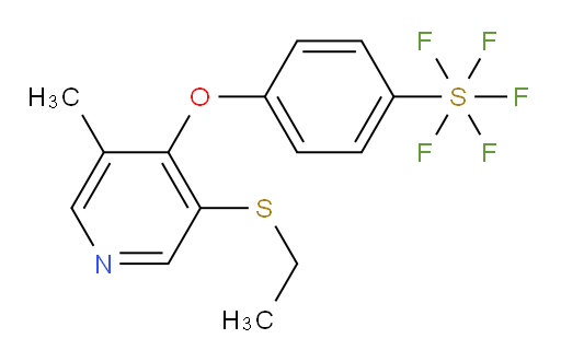 4-((3-(ethylthio)-5-methylpyridin-4-yl)oxy)(pentafluoromercapto)benzene